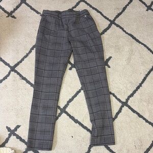 Anne Klein Black and White Plaid Pants